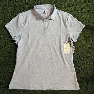 NEW AndersonOrd Women's Golf Polo Size Medium Heather light blue